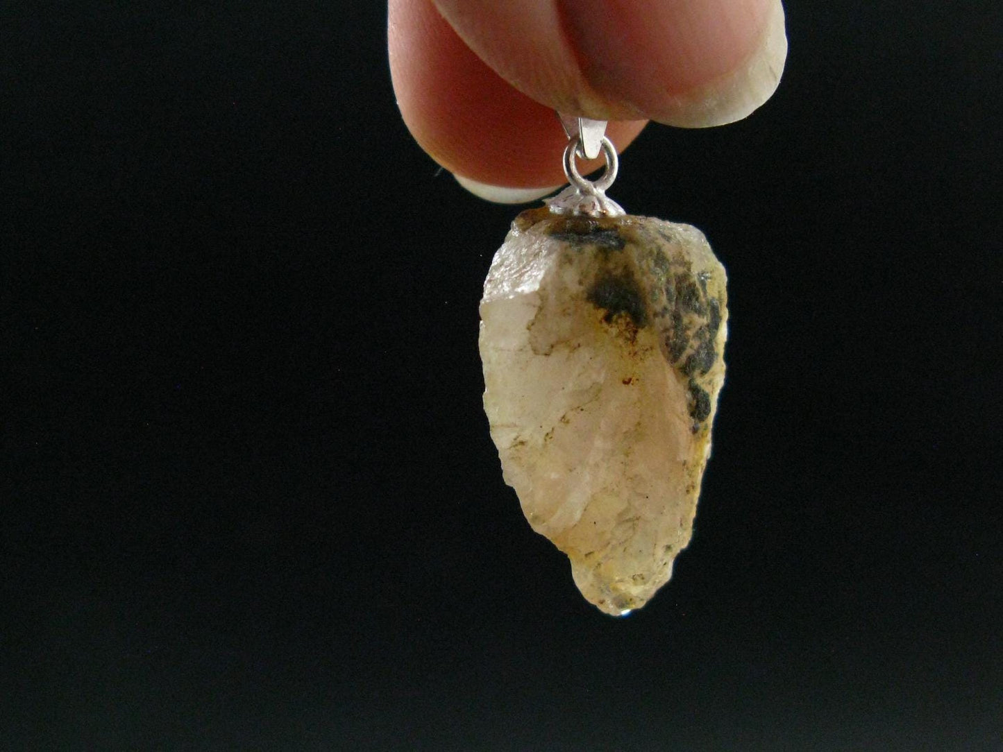 Phenakite Phenacite Crystal Silver Pendant From Nigeria - 1.1" - 3.0 Grams