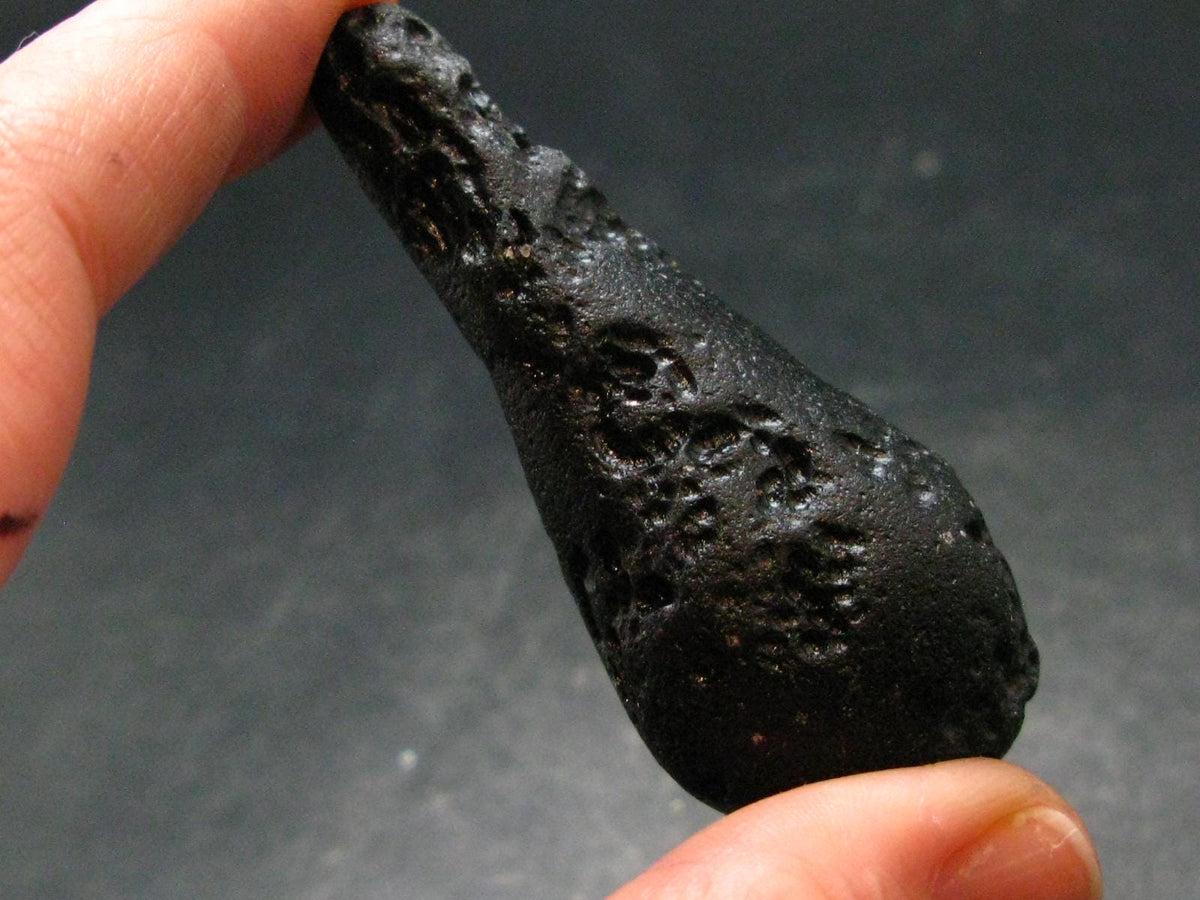 Rare Large Black Tibetan Tektite Raw Piece from Tibet - 2.5" - 34.46 Grams