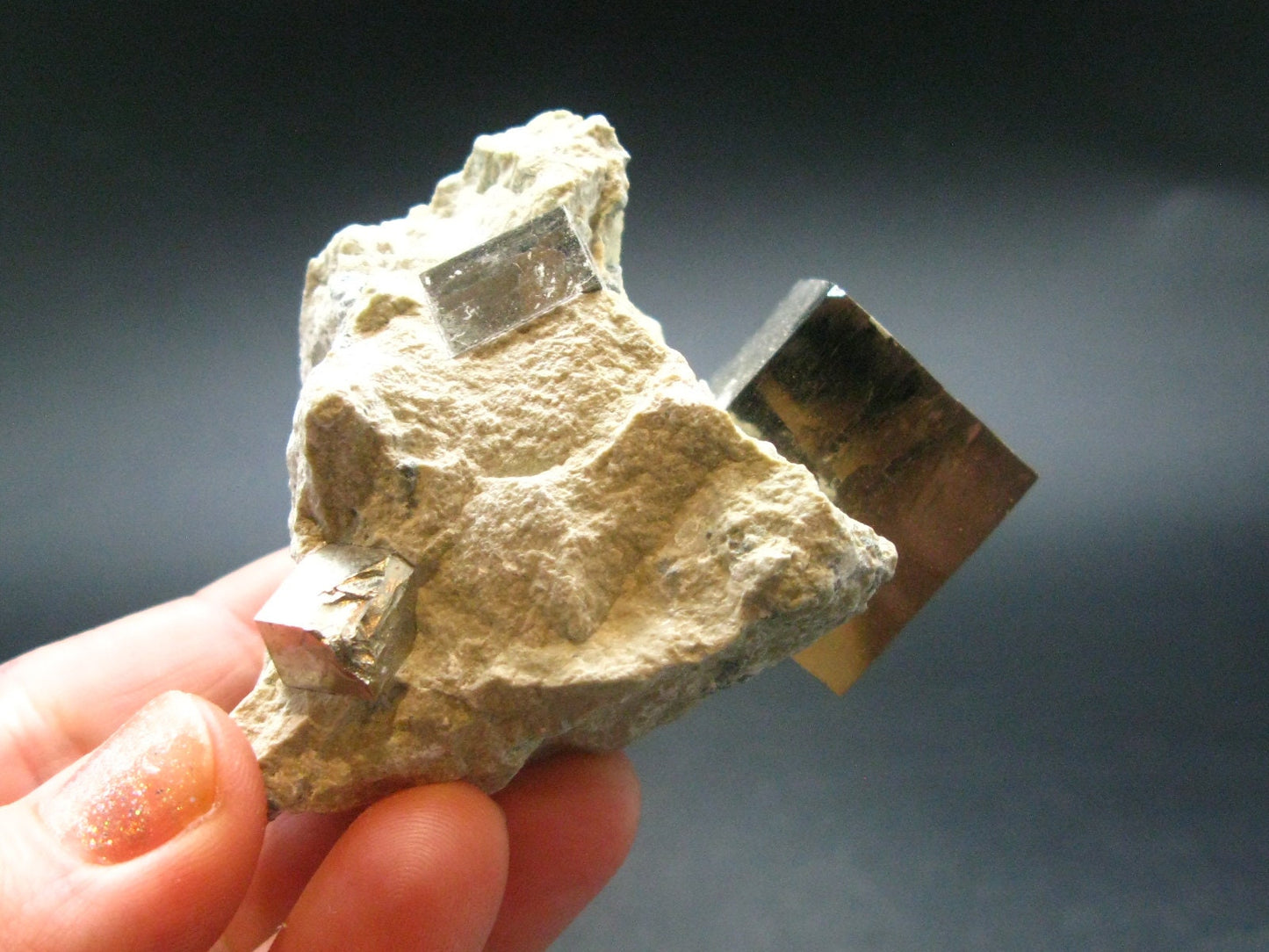 Perfect Pyrite Cube Cluster from Spain - 3.0"