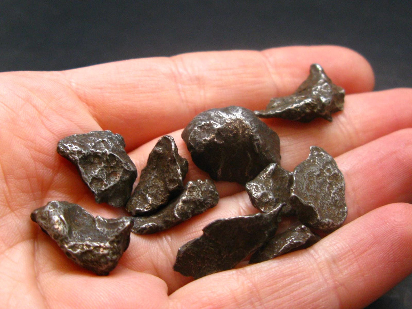 lot Of 10 Sikhote Alin Meteorites From Russia - 25.34 Grams