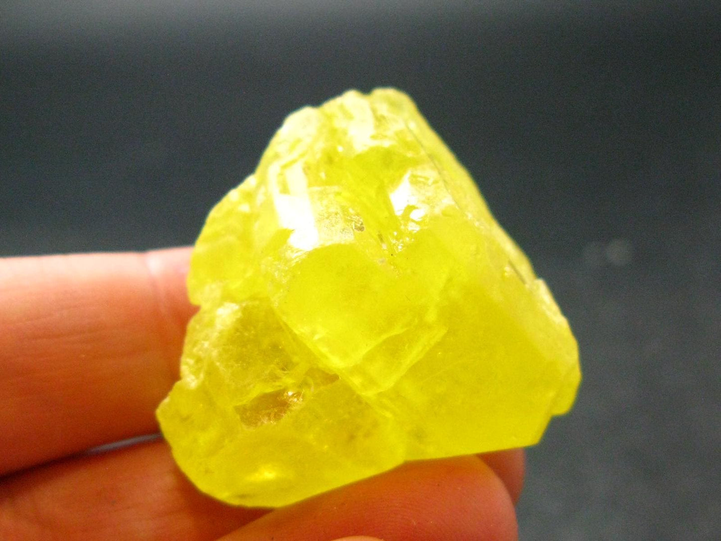 Large Yellow Sulphur Sulfur Crystal Italy - 1.5"