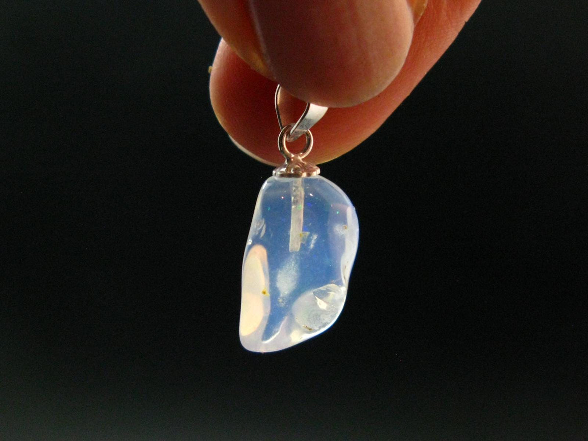 Opal Sterling Silver Pendant From Ethiopia - 0.9" - 1.0 Grams