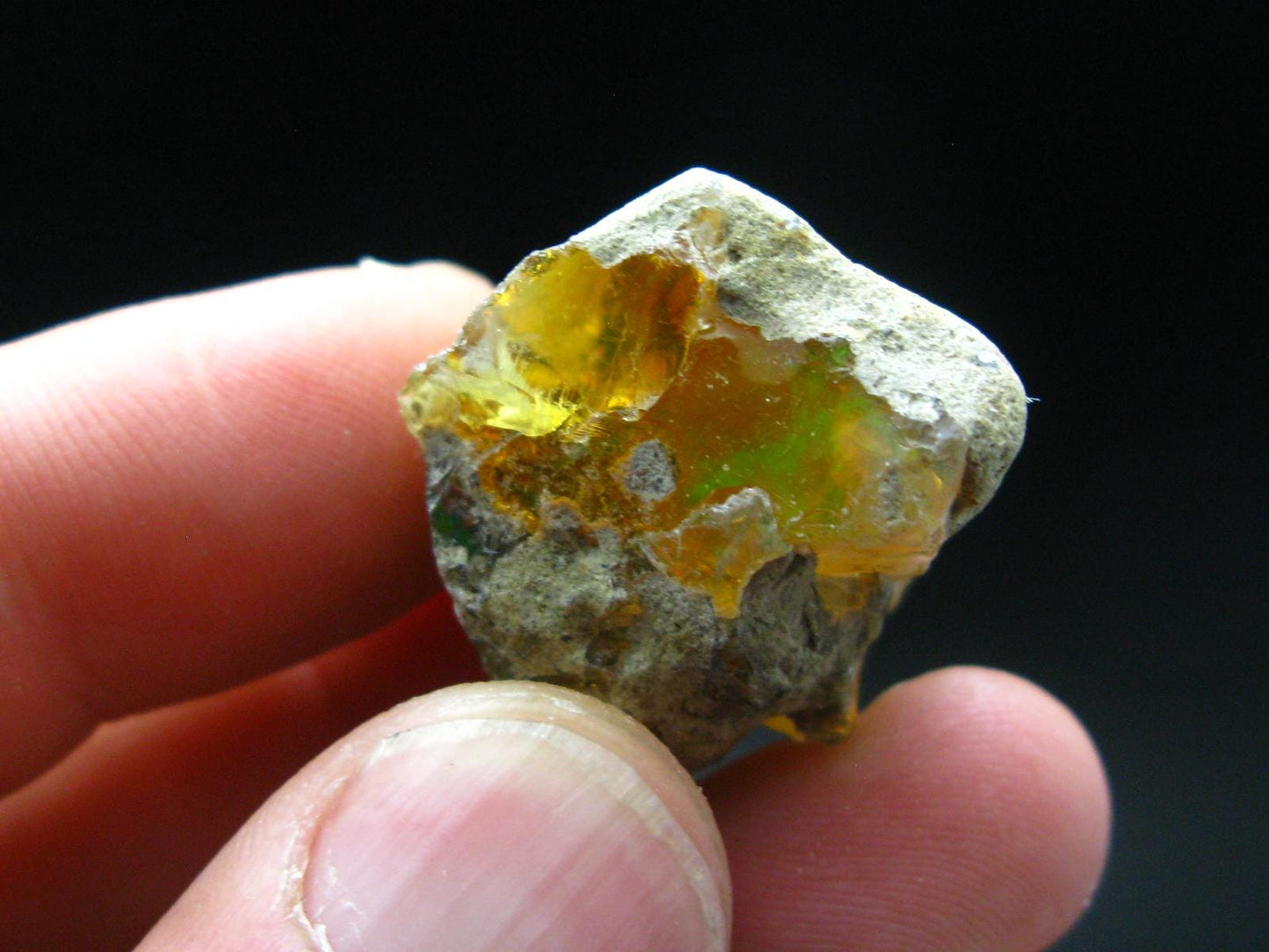 Natural Unpolished Raw Opal With Play of Color from Ethiopia - 1.3" - 12.15 Grams