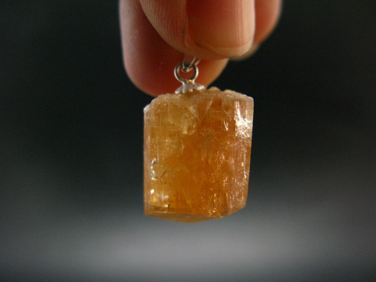 Imperial Topaz Crystal Pendant From Brazil - 1.0" - 6.72 Grams