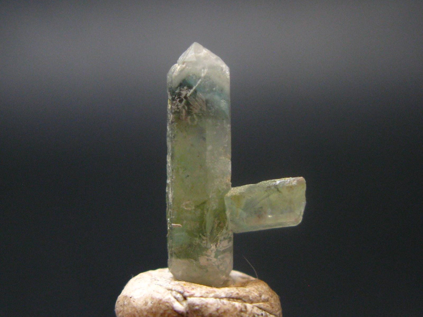 Ajoite In Quartz Crystal From South Africa - 0.7" - 0.67 Grams
