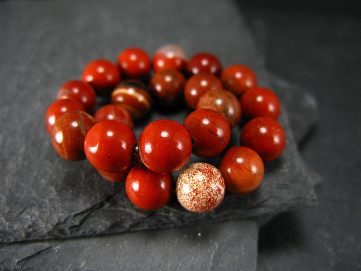 Red Jasper Genuine Bracelet ~ 7 Inches ~ 8mm Round Beads