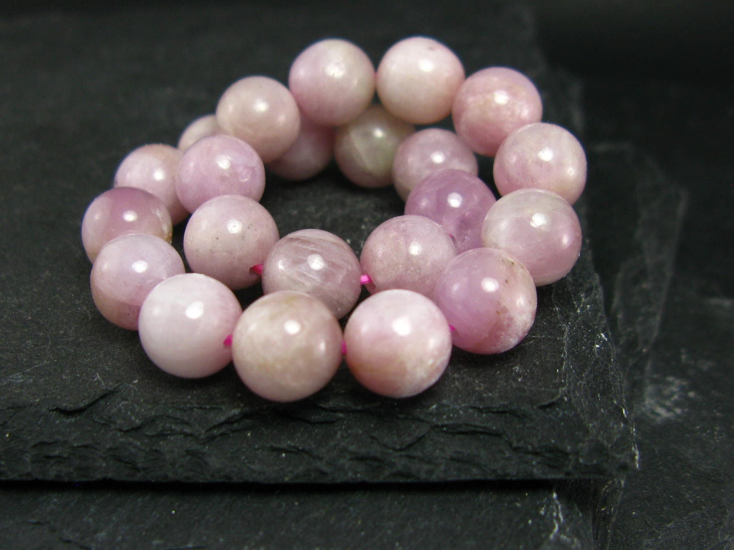 Kunzite Spodumene Genuine Bracelet ~ 7 Inches ~ 8mm Round Beads
