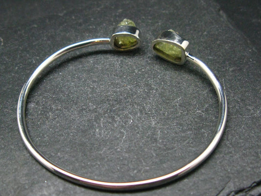 Brazilianite Silver Twister Bracelet From Brazil - 6.38 Grams