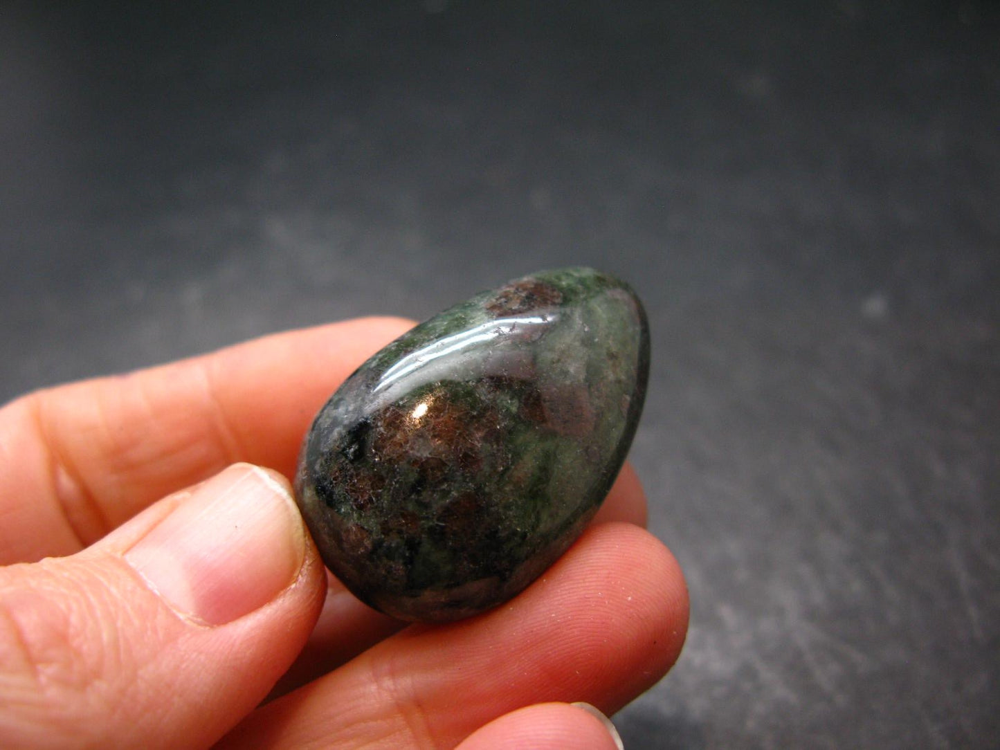 Rare Eclogite Tumbled Stone From Norway - 1.2" - 19.97 Grams