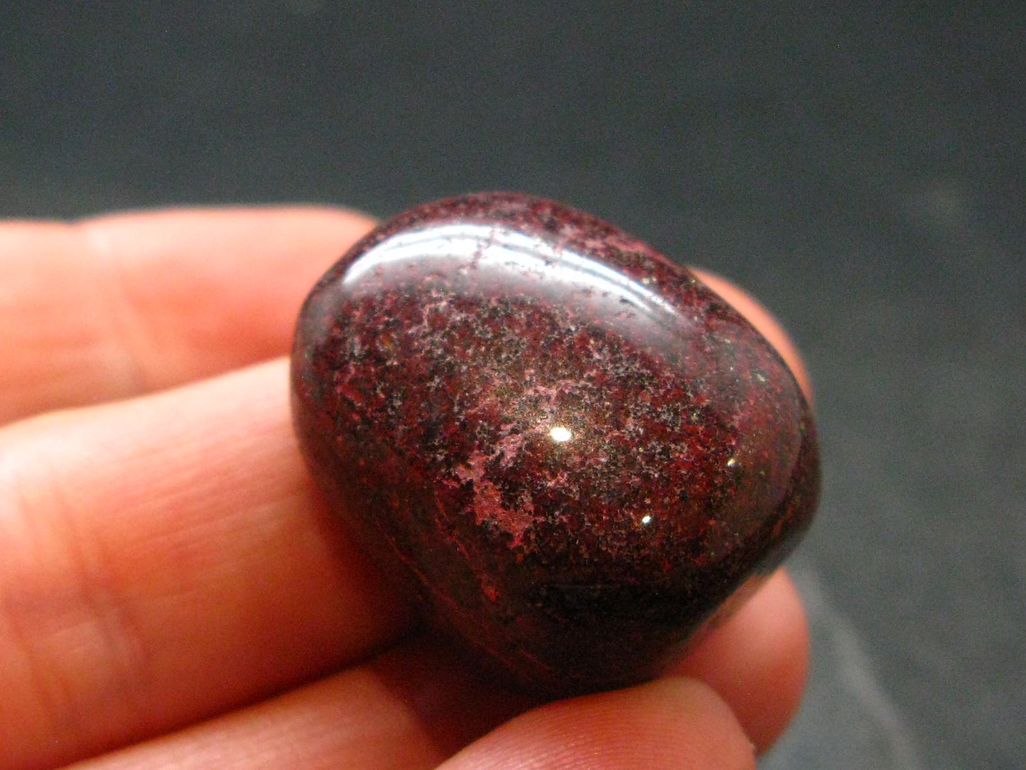 Red Cinnabar Cinabar Tumbled Piece From Spain - 17.84 Grams - 1.0"