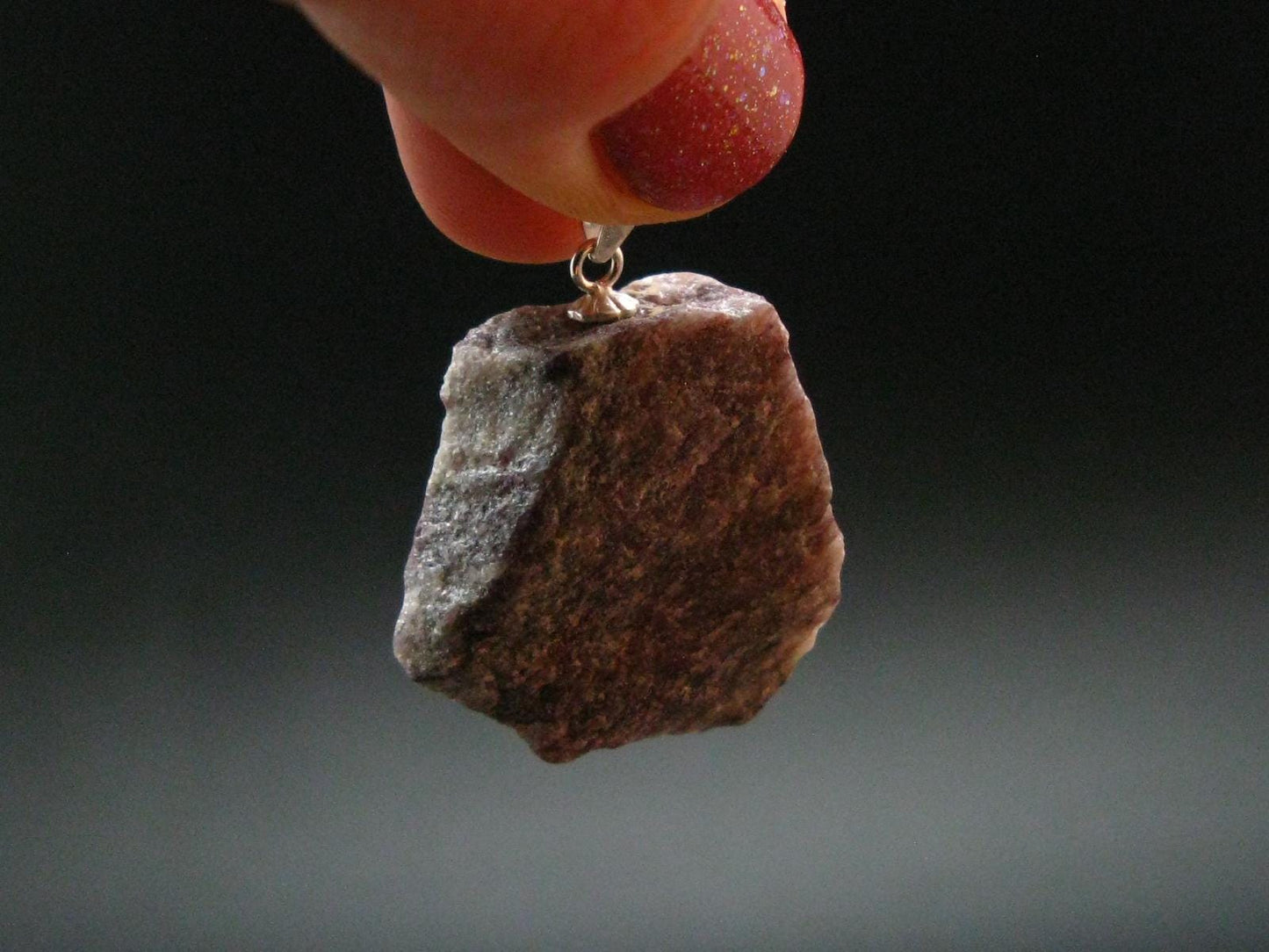 Rare Vitalite Crystal Silver Pendant From New Zealand - 1.2" - 7.16 Grams