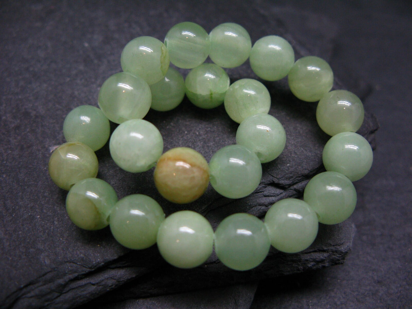 Green Calcite Genuine Bracelet ~ 7 Inches ~ 8mm Round Beads