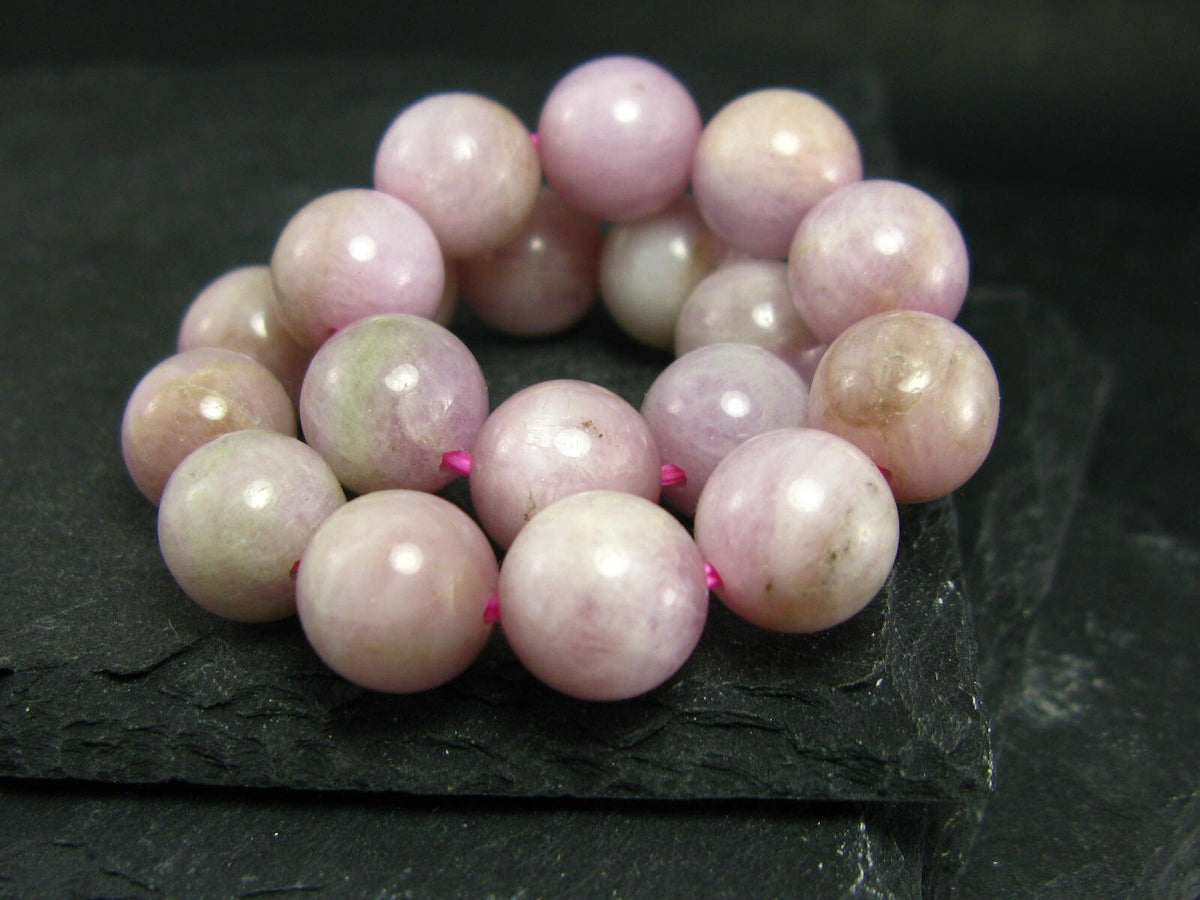 Kunzite Spodumene Genuine Bracelet ~ 7 Inches ~ 10mm Round Beads