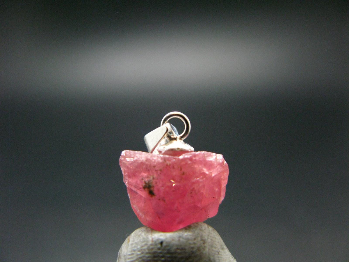 Rhodochrosite Sterling Silver Pendant From Alma Colorado, USA - 0.6" - 0.93 Grams