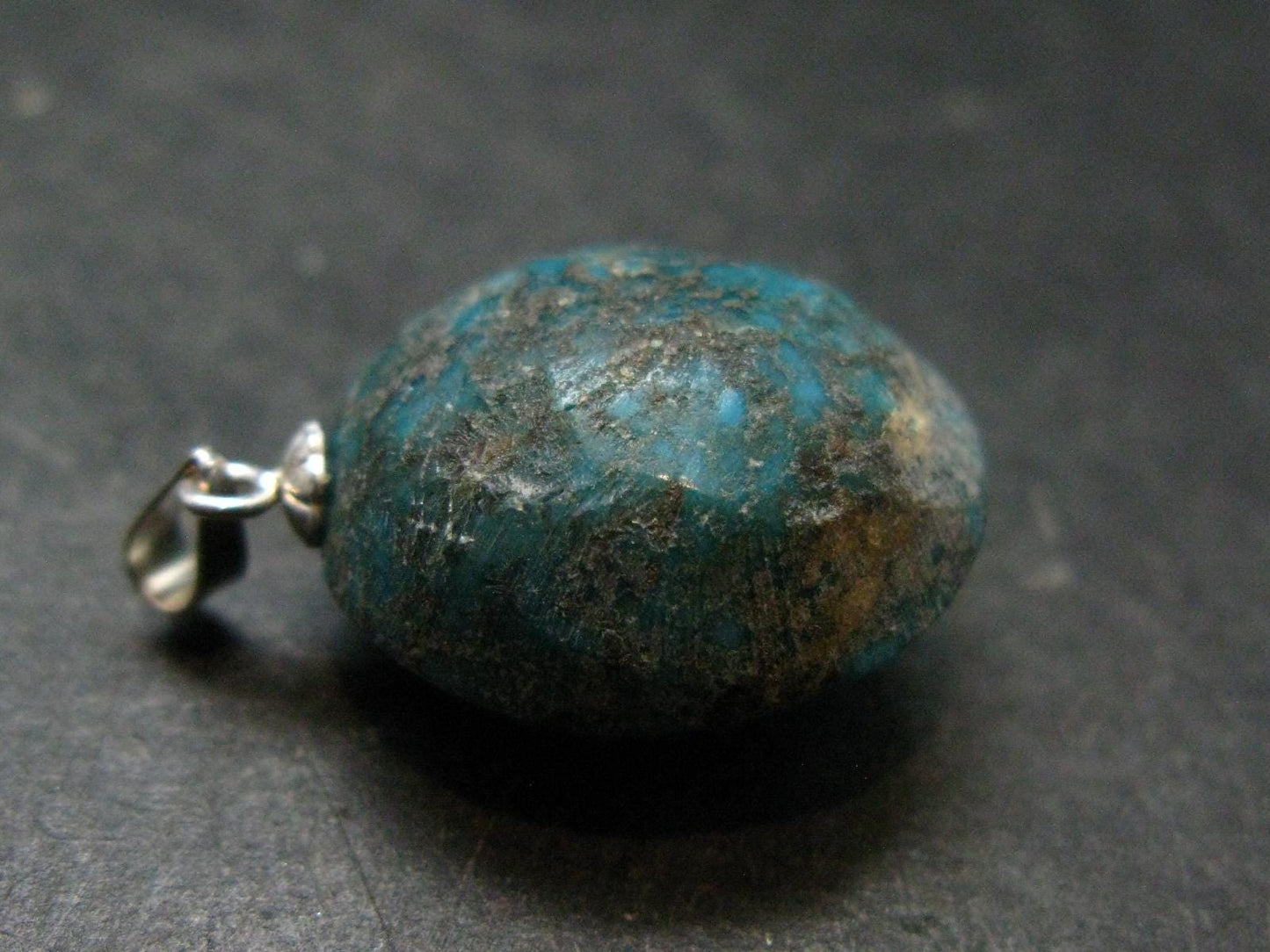 Genuine Turquoise Silver Pendant From Sleeping Beauty Arizona - 1.1" - 6.0 Grams