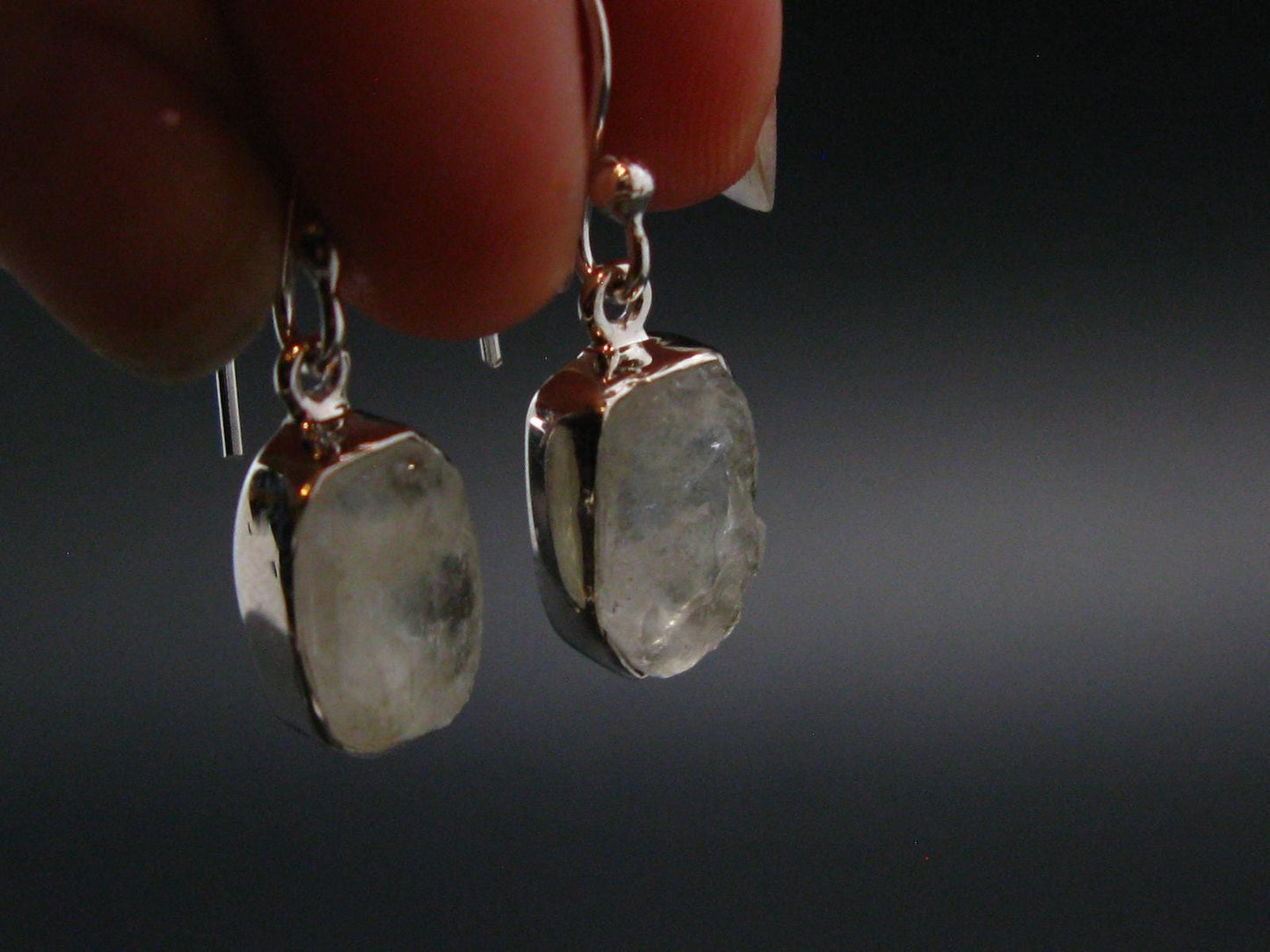 Natrolite Silver Earrings From Russia - 2.84 Grams