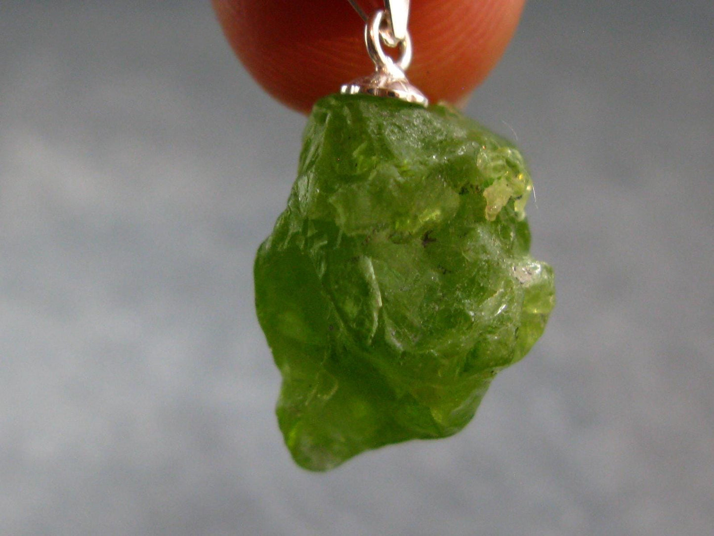 Peridot Olivine Pendant in SS From Arizona - 1.0" - 3.61 Grams
