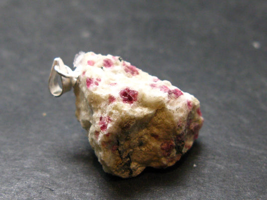 Rare Kakortokite Silver Pendant From Greenland - 4.81 Grams - 1.1"