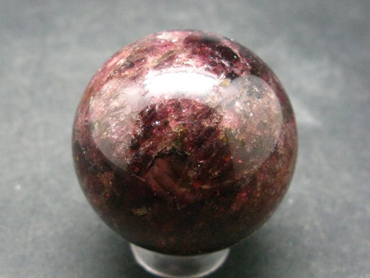 Red Tourmaline Rubellite Sphere Ball From Russia - 1.3" - 74.62 Grams