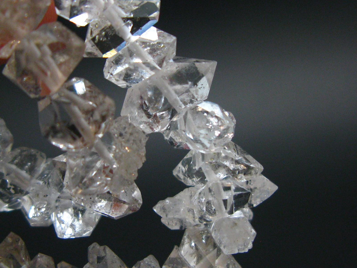 Herkimer Diamond Genuine Bracelet ~ 7 Inches ~ 12 mm Crystal Beads