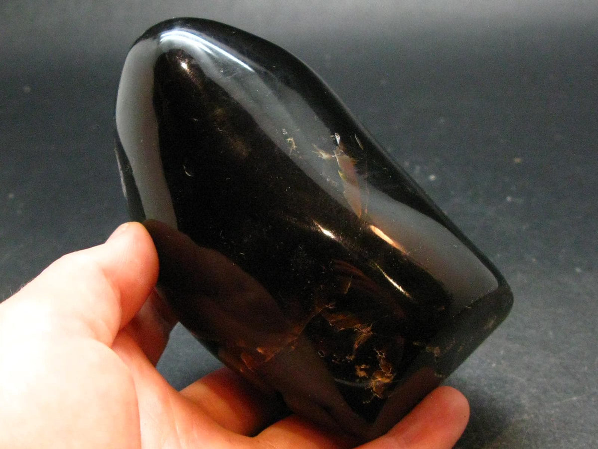 Rare Large Blue Amber Tumbled Piece Fluorescent From Indonesia - 4.0" - 213.25 Grams