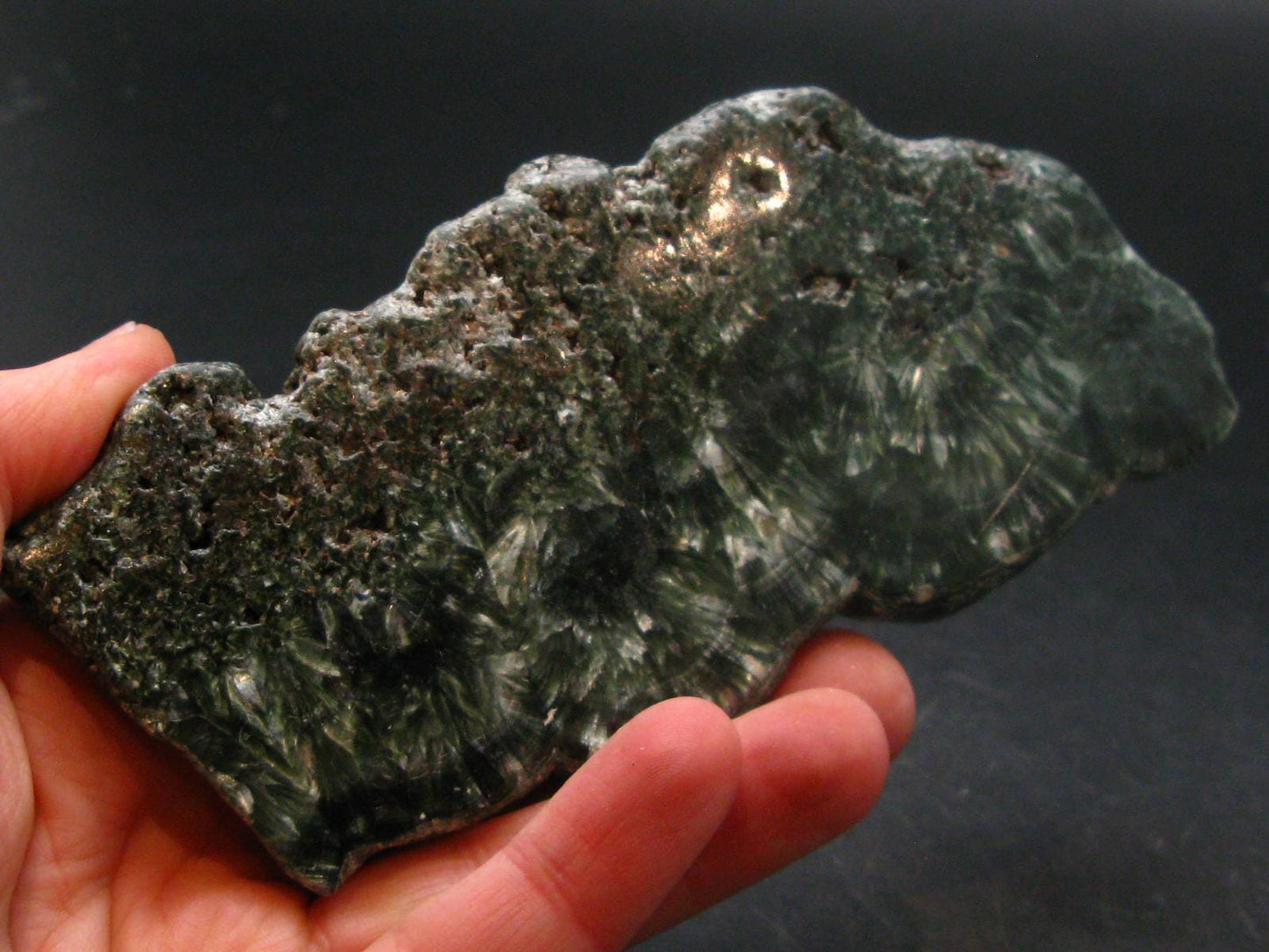 Nice Polished Seraphinite Clinochlore Stalactite Slab From Russia - 4.5" - 101.11 Grams