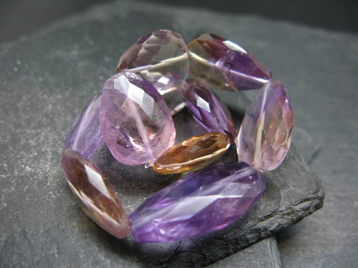 Ametrine Genuine Bracelet ~ 7 Inches ~ 18mm Facetted Beads