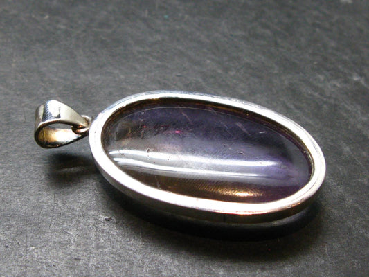 Stunning Natural Gem Ametrine Crystal Silver Pendant From Bolivia - 2.1" - 20.33 Grams