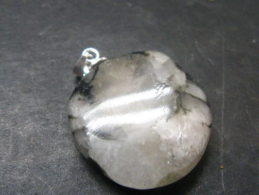 Phenakite Phenacite Tumbled Silver Pendant from Russia - 1.1" - 6.20 Grams