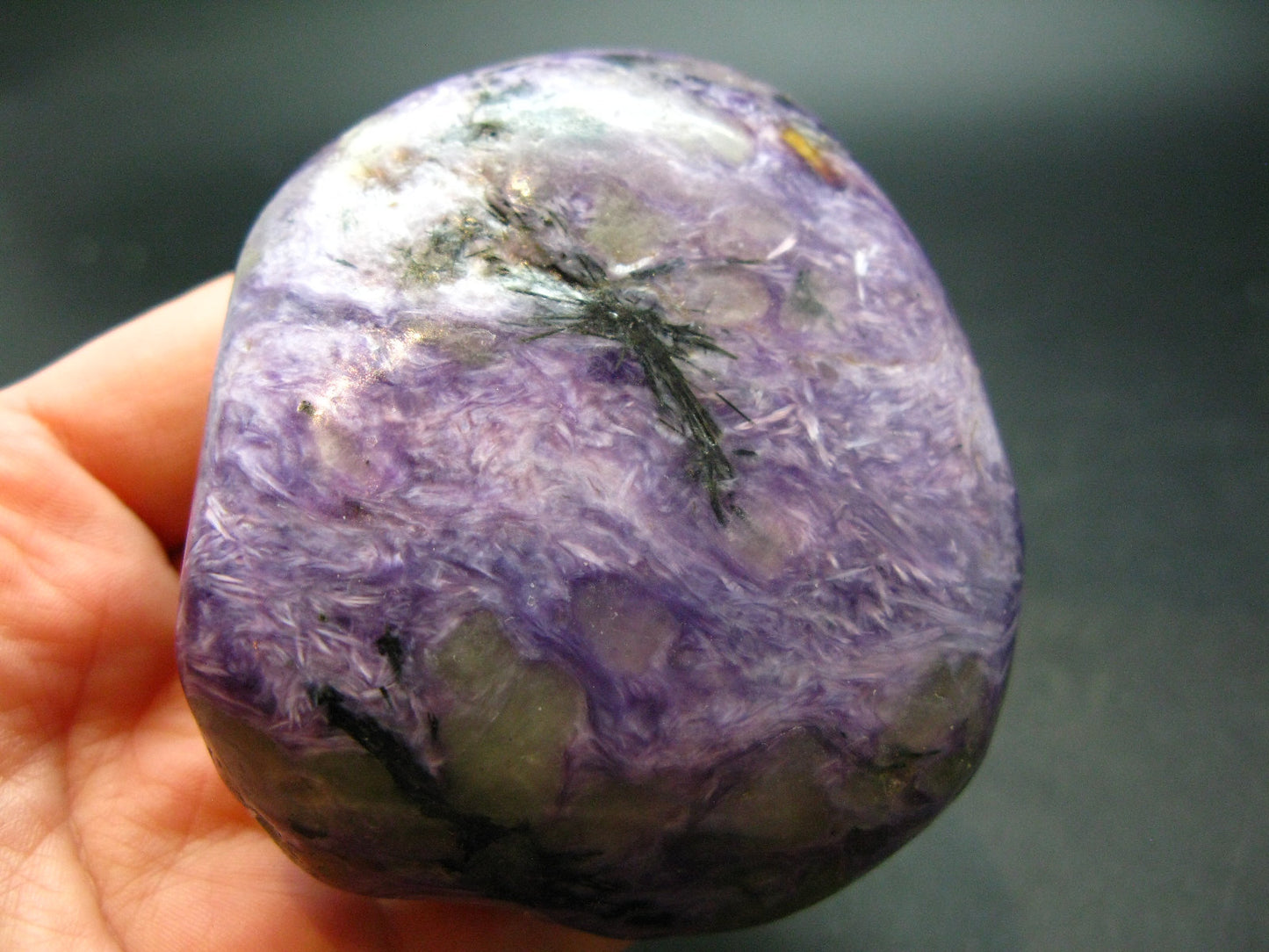 Large Nice Charoite Tumbled Stone from Russia - 190.91 Grams - 2.8"