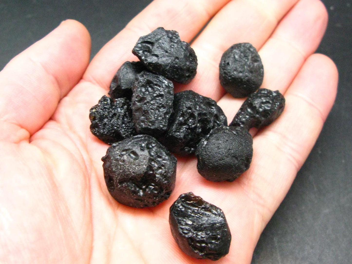Nice Lot of 10 Tibetan Tektite Pieces From Tibet - 50 Grams
