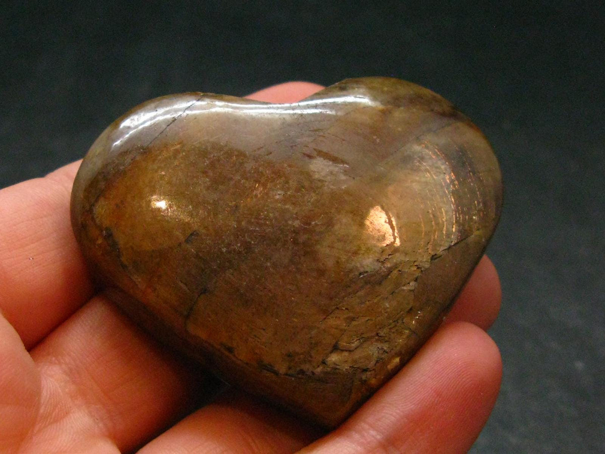 Yellow Sapphire Tumbled Heart From Sri Lanka - 1.7" - 81.34 Grams