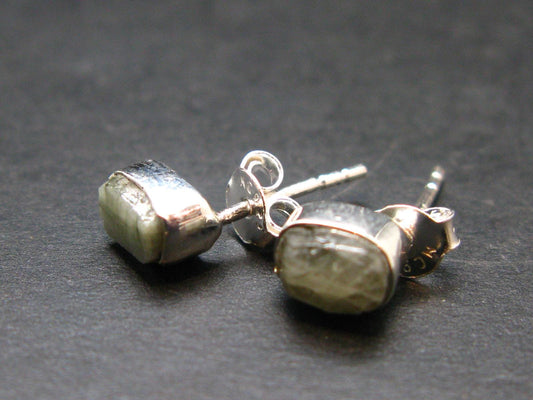 6.05 Carat Phenakite Phenacite Sterling Silver Stud Earrings from Brazil