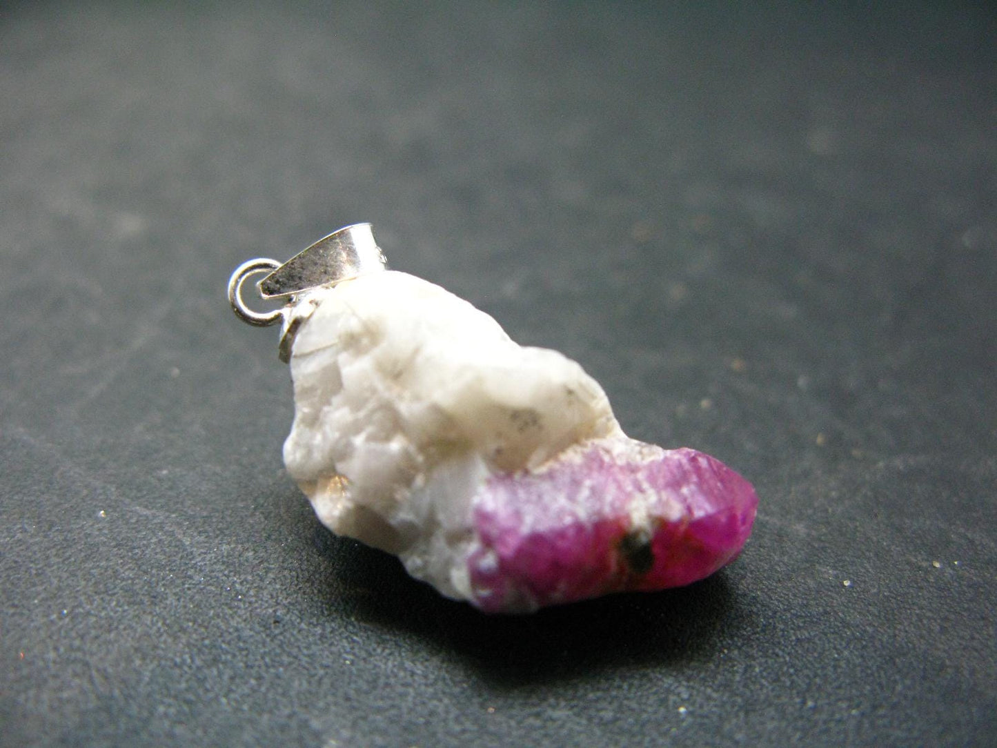 Ruby Silver Pendant from Afghanistan - 1.1" - 3.07 Grams