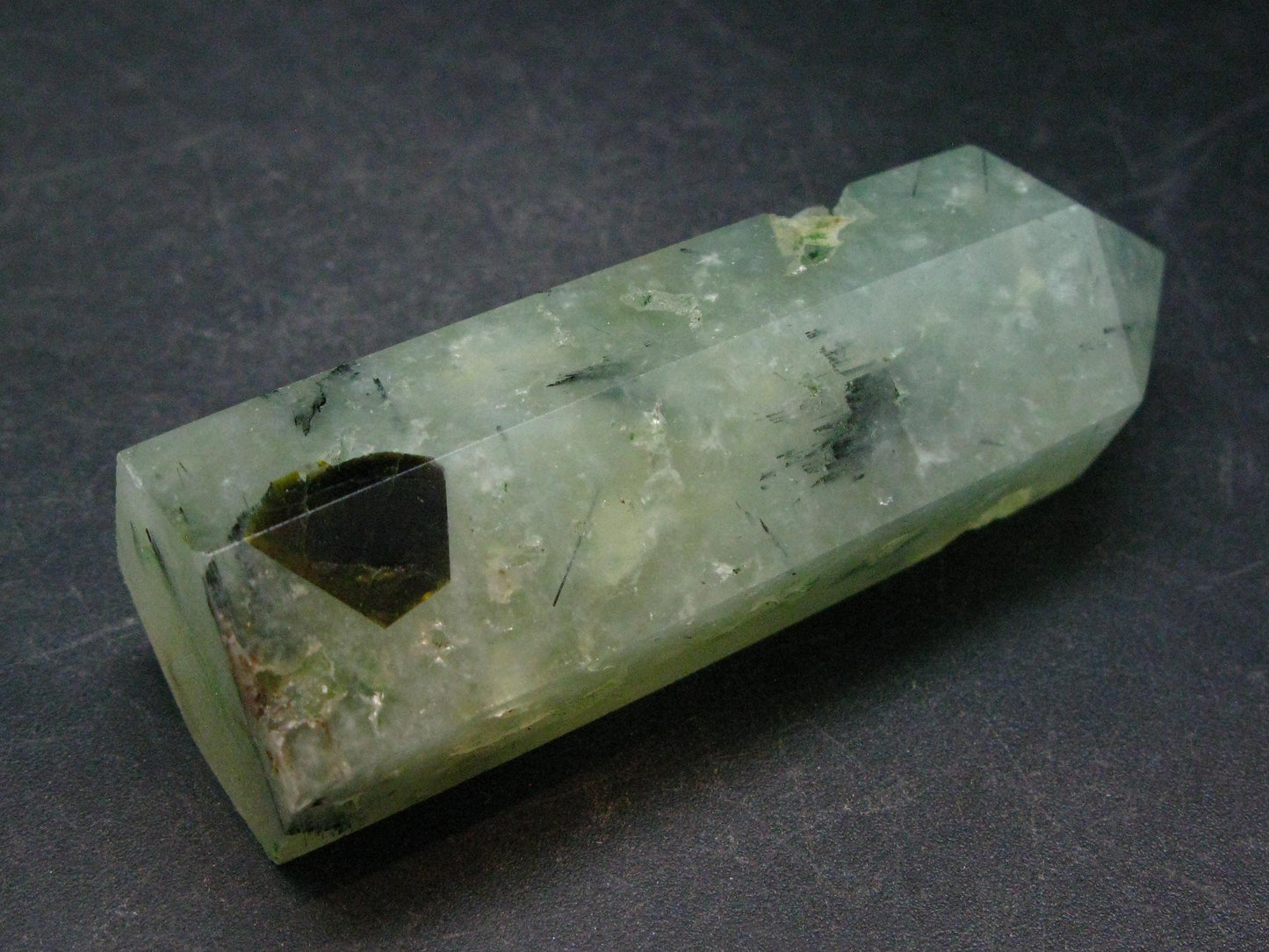 Unusual Green Prehnite Prenite Obelisk from Australia - 2.9"