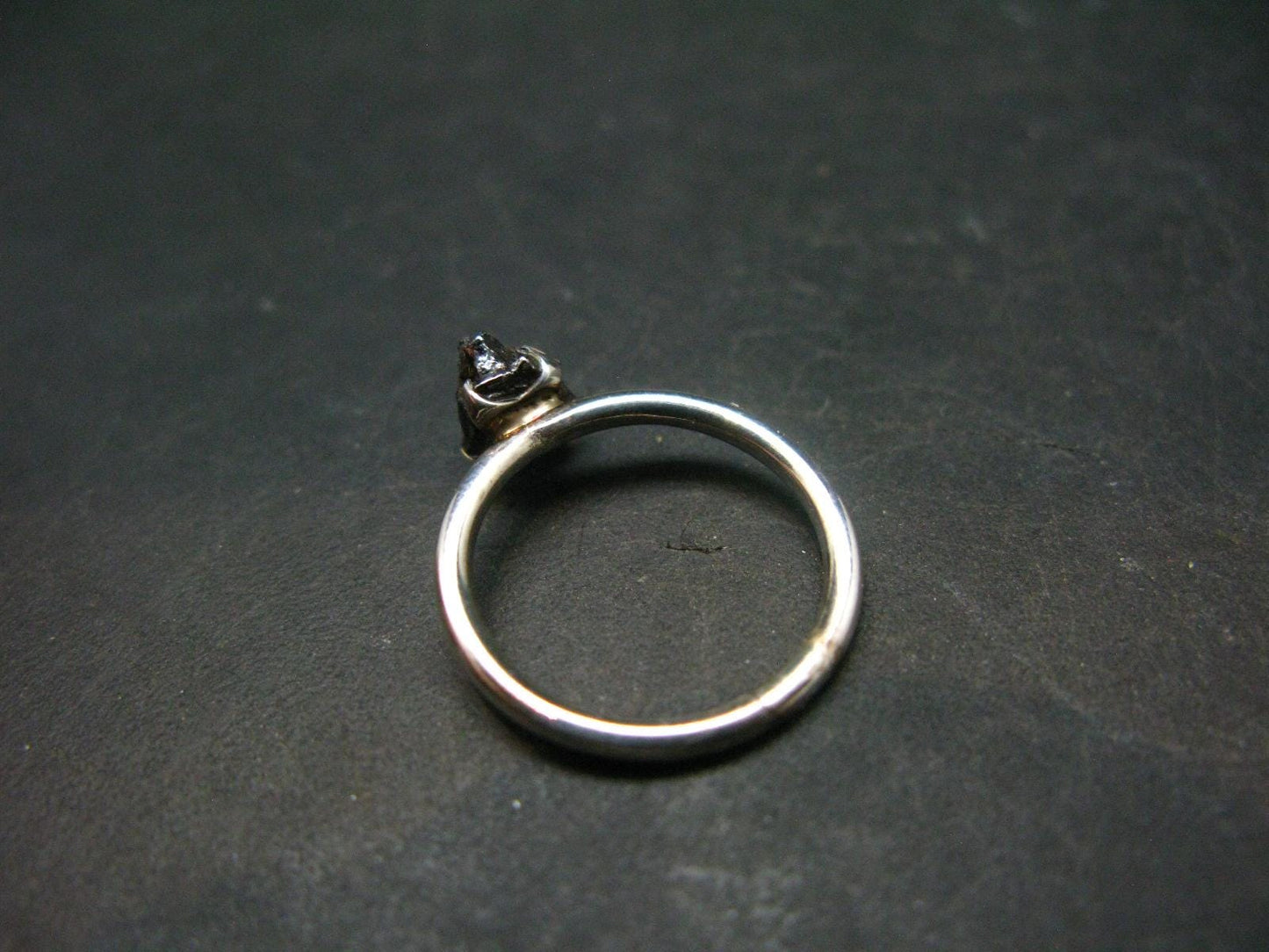 Meteorite Campo Del Cielo Argentina Sterling Silver Ring - 1.83 Grams - Size 4