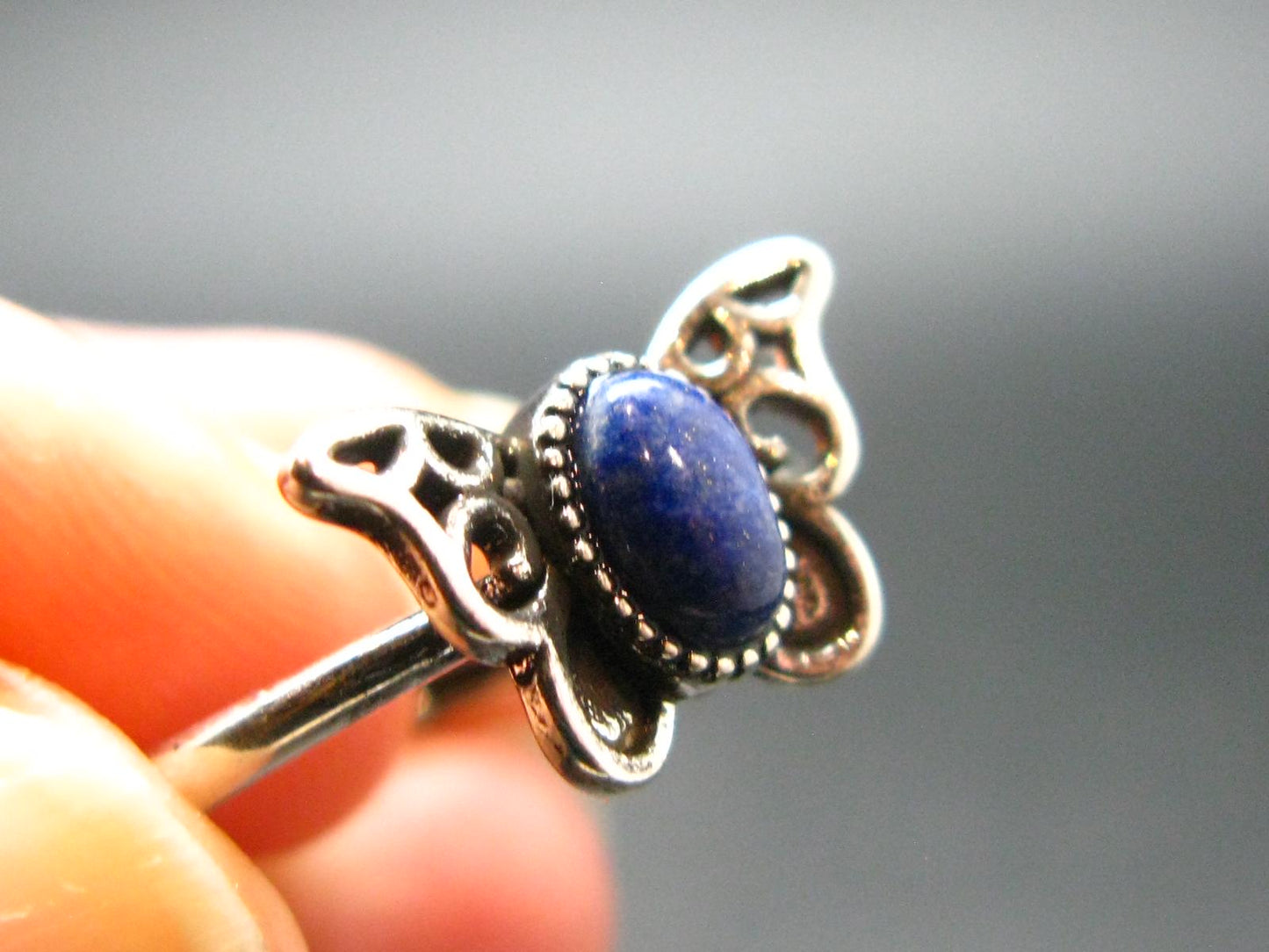 Lapis Lazuli Ring From Afghanistan - 1.71 Grams - Size adjustable