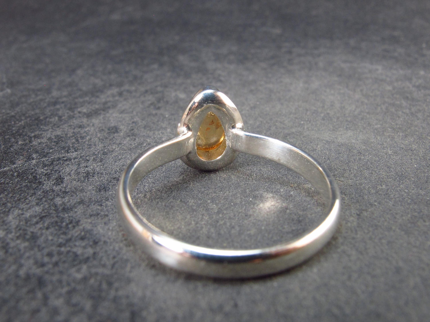 Fabulous Untreated Imperial Topaz 925 Silver Ring from Brazil - Size 9 - 3.34 Grams