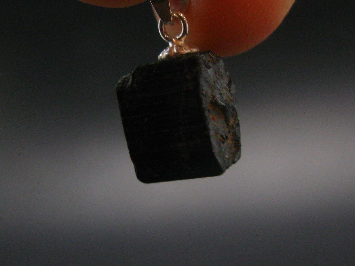 Rare Usambara Chrome Tourmaline Crystal Silver Pendant From Tanzania - 0.6" - 2.00 Grams