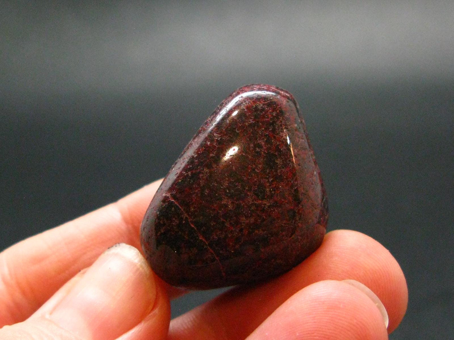 Red Cinnabar Cinabar Tumbled Piece From Spain - 16.84 Grams - 1.1"