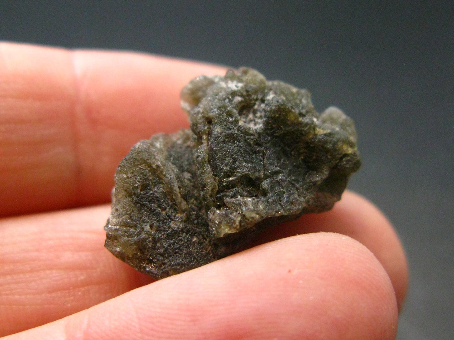 Meteor Splash Glass!! Fabulous Asymmetrical Rare Darwin Glass Tektite Pleistocene Piece From Australia - 0.8"