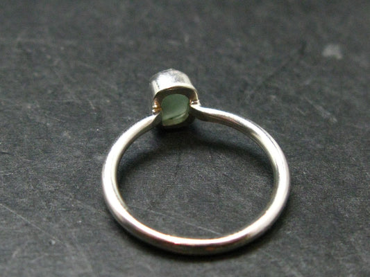 Gem Green Kornerupine Silver Ring From Tanzania - 1.92 Grams - size 6