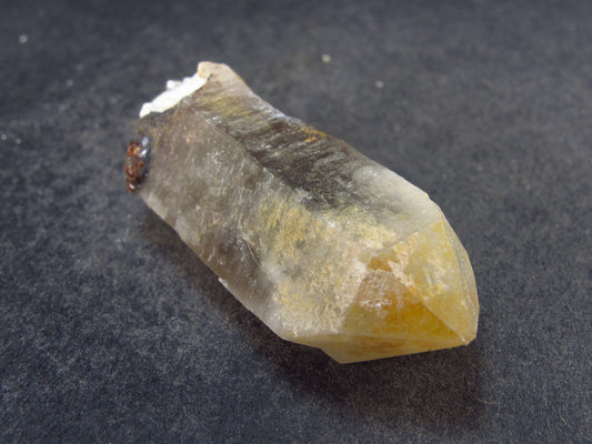Spessartine Garnet On Smoky Quartz Crystal Silver Pendant From China - 2.0" - 14.20 Grams