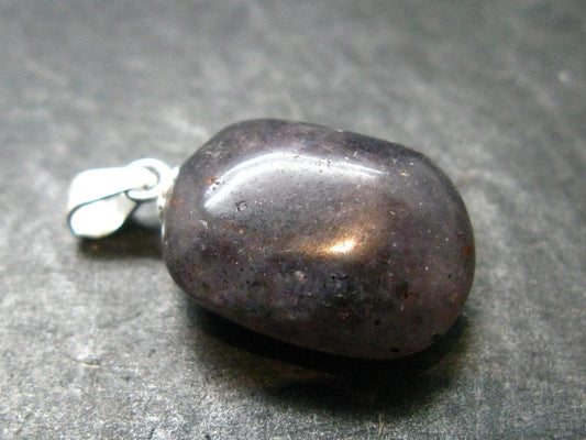 Iolite Cordierite Silver Pendant From India - 0.9" - 2.83 Grams