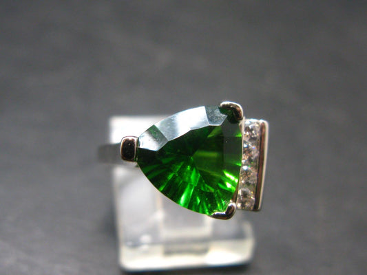 Helenite Gaia Stone Gem Sterling Silver Ring From Washington - Size 7.5 - 1.72 Carats