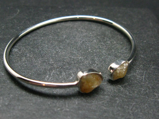 Golden Herderite Silver Twister Bracelet From Brazil - 4.72 Grams