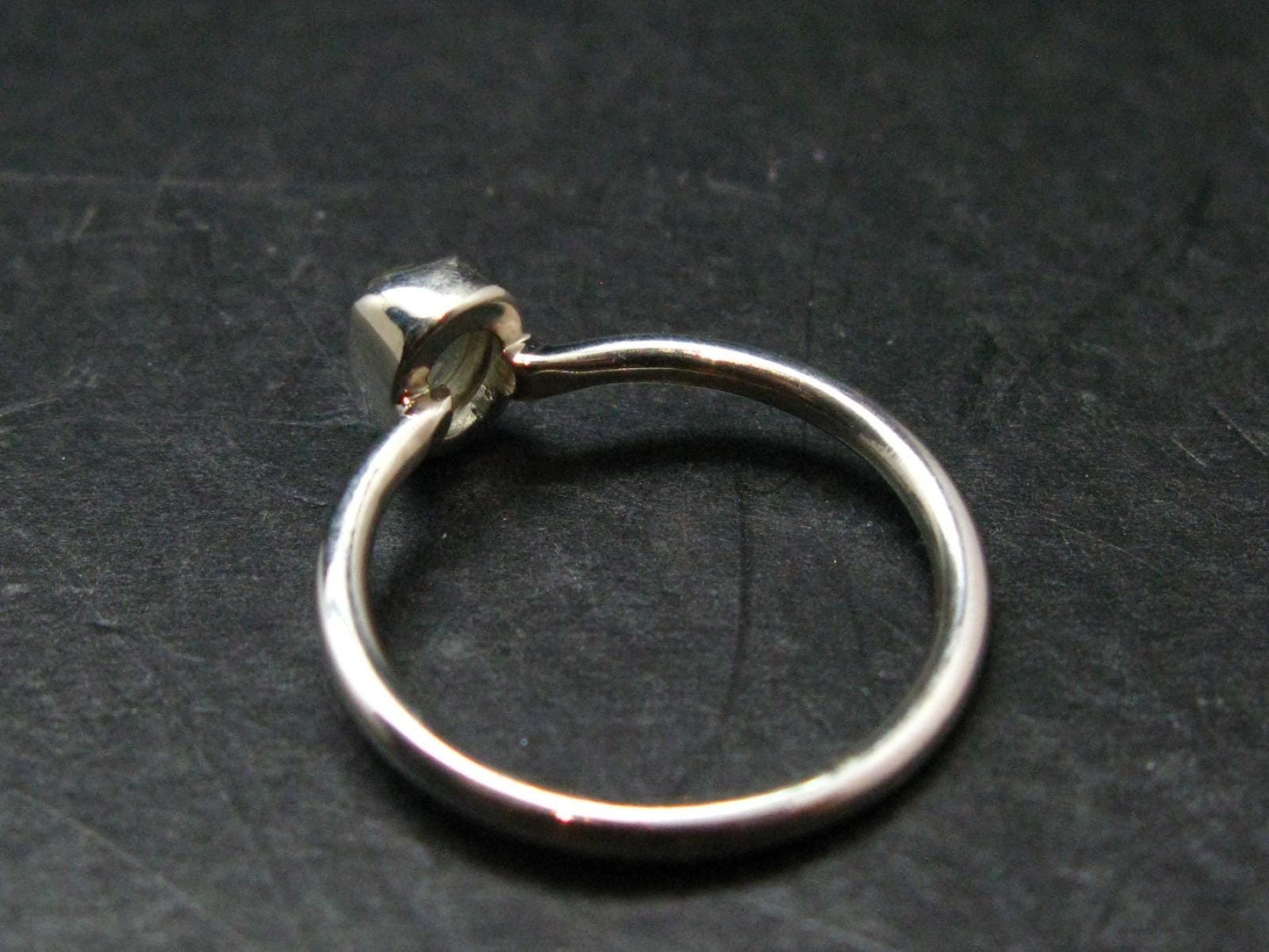 Green Herderite Silver Ring From Brazil - 1.84 Grams - Size 7