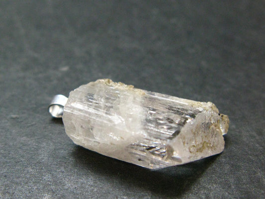 Nice Terminated Danburite Crystal Silver Pendant from Mexico - 1.6" - 4.71 Grams