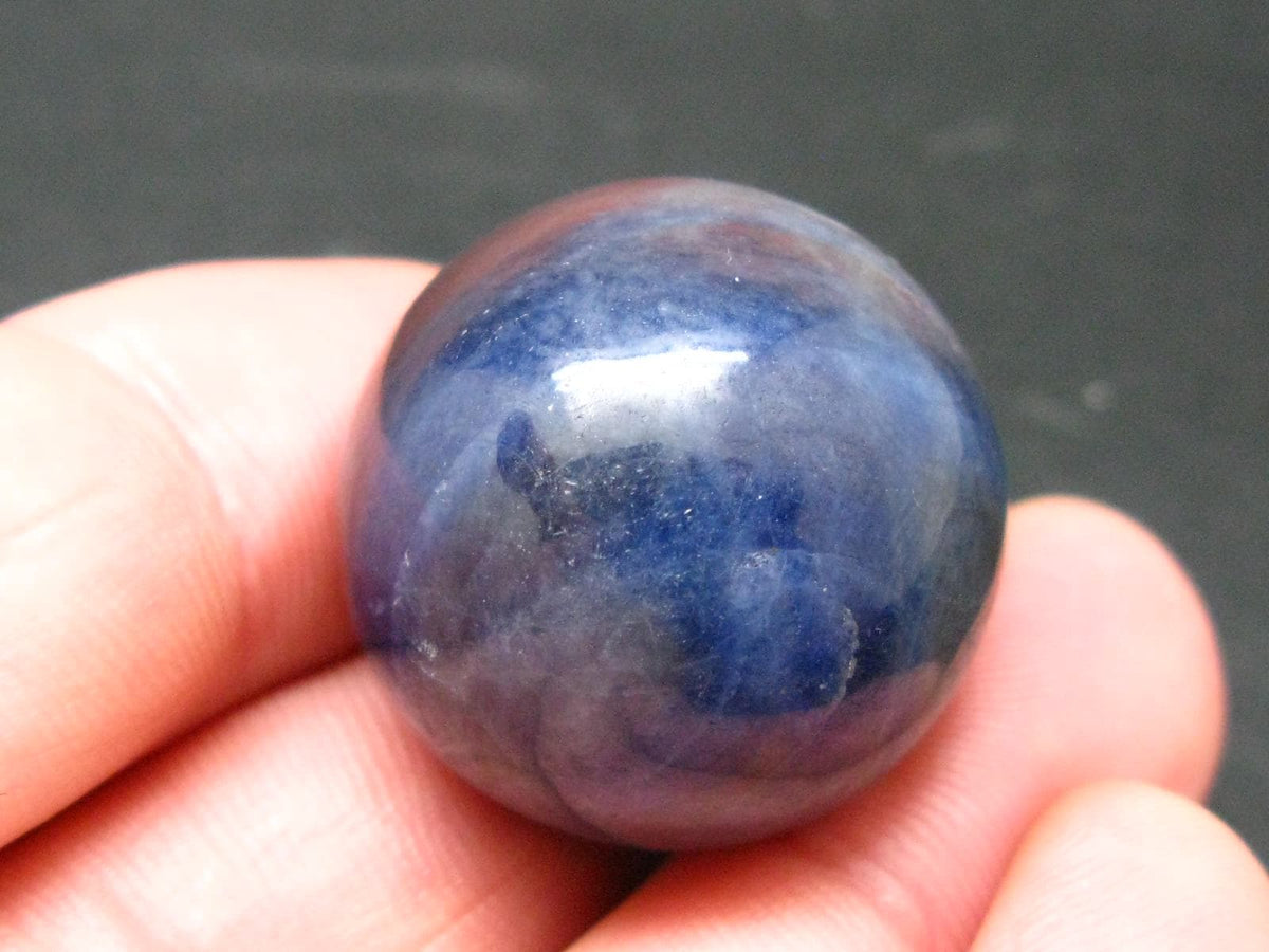 Blue Sapphire Corundum Sphere From India - 1.0" - 34.36 Grams