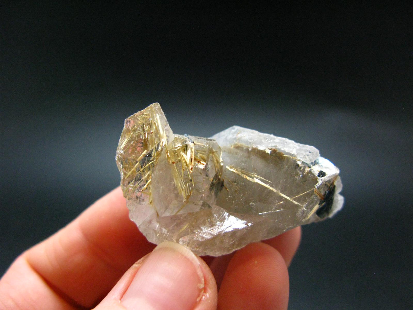 Large Rutilated Smoky Quartz Crystal from Brazil - 1.7" - 22.60 Grams